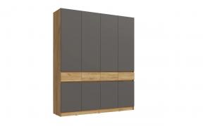Шкаф Роджина четырехстворчатый (Крафт/Графит)