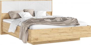 Кровать парящая Сильвия (Дуб Крафт/Браш Вайт)