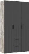 Шкаф Сильвия 3-х ств. (Дуб Юкон / Браш Графит)