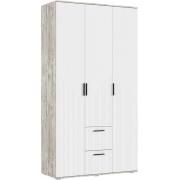 Шкаф Сильвия 3-х ств. (Дуб Юкон / Браш Вайт)