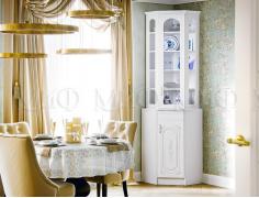 Буфет Угловой Лиза-2 (Белый Глянец)