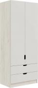 Шкаф Юниор-4 (800) (Дуб Крафт Белый/Шарли Белый)