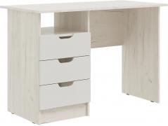 Стол с ящиками Юниор-4 (Дуб Крафт Белый/Шарли Белый)
