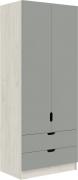 Шкаф Юниор-4 (800) (Дуб Крафт Белый/Шарли Бриз)