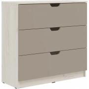 Комод Юниор-4 3 ящика (800) (Дуб Крафт Белый/Шарли Мокко)