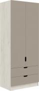 Шкаф Юниор-4 (800) (Дуб Крафт Белый/Шарли Мокко)