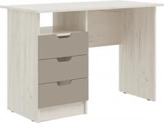 Стол с ящиками Юниор-4 (Дуб Крафт Белый/Шарли Мокко)