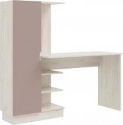 Стол компьютерный Юниор-4 (Дуб Крафт Белый/Шарли Пинк)