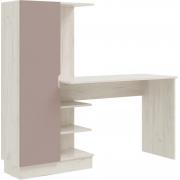 Стол компьютерный Юниор-4 (Дуб Крафт Белый/Шарли Пинк)