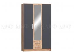 Шкаф Мартина 3-х створчатый (Графит/Дуб Крафт)