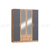 Шкаф Мартина 4-х створчатый (Графит/Дуб Крафт)