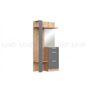 Вешалка комбинированная Мартина (Графит/Дуб Крафт)