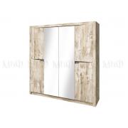 Шкаф Ривьера 4-х ств. (Дуб Юкон/Бетон Темный)