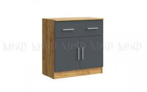 Комод Бася (1 ящик/2 двери) (Графит/Дуб Крафт)