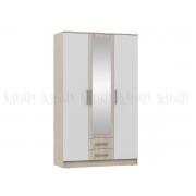 Шкаф Мартина 3-х створчатый (Дуб Сонома/Белый Глянец)