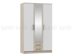 Шкаф Мартина 3-х створчатый (Дуб Сонома/Белый Глянец)