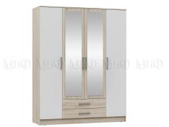 Шкаф Мартина 4-х створчатый (Дуб Сонома/Белый Глянец)