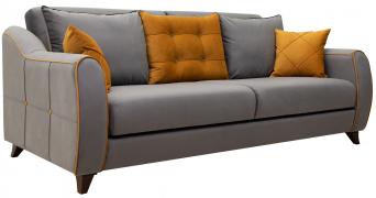 Диван-кровать Френсис ТД 259 (Кварцевый серый/Золотистый желтый)