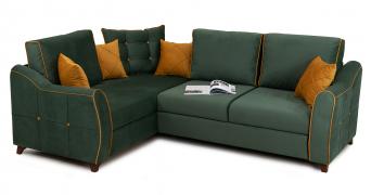 Диван-кровать угловой Френсис ТД 260 (Нефритовый Зеленый/Золотистый Желтый)