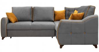 Диван-кровать угловой Френсис ТД 259 (Кварцевый Серый/Золотистый Желтый)