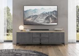 Гостиная Шер №1 (Дуб Серый/Айронвуд Серебро)