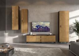 Гостиная Шер №2 (Дуб Апрель темный/Лофт Голден Пэлас)