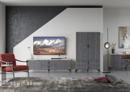 Гостиная Шер №3 (Дуб Серый/Айронвуд Серебро)