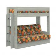 Диван-кровать двухъярусный КМ.009.01-016-00 Ясень Шимо светлый/Geometry Brown