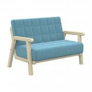 Диван Кроха ДМ 001.01 (Catania Dusty Blue / Бесцветный (Лак))