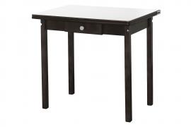 Стол обеденный раскладной ПН Венге (Лак) / Супер Белый (глянец)