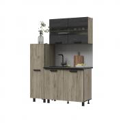 Кухня Эдинбург 1400 мм с пеналом (Дуб Крафт Серый/Железный Камень)