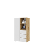 Шкаф Хелен ШК-03 (Белый/Дуб Крафт золотой)