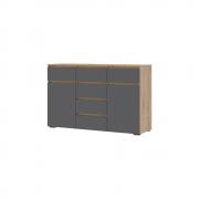 Комод Хелен КМ-05 (Серый графит/Дуб Крафт Золотой)