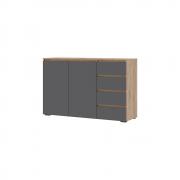 Комод Хелен КМ-06 (Серый графит/Дуб Крафт Золотой)