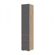 Пенал Хелен ПН-03 (закрытый) (Серый графит/Дуб Крафт Золотой)