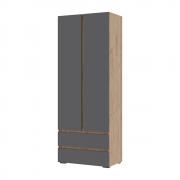 Шкаф Хелен ШК-01 (Серый графит/Дуб Крафт Золотой)