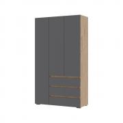 Шкаф Хелен ШК-06 (Серый графит/Дуб Крафт золотой)