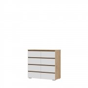 Комод Хелен КМ-04 (Белый/Дуб Крафт Золотой)