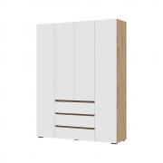 Шкаф Хелен ШК-05 (Белый/Дуб Крафт Золото)