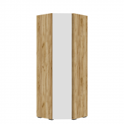 Шкаф Хелен ШК-04 угловой (Белый/Дуб Крафт Золото)