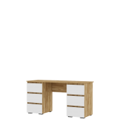 Письменный стол Хелен ПС-02 (Белый/Дуб Крафт Золотой)