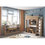 Модульная детская Киви (Дуб Делано/Белый супермат)