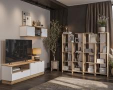 Модульная гостиная Юкки (Белый/Дуб Делано)