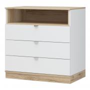 Комод Юкки КМ3Я-900 (Дуб Делано/Белый)