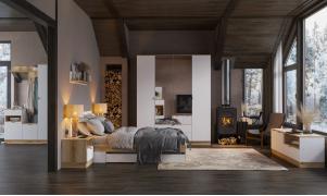 Модульная спальня Юкки (Белый/Дуб Делано)