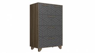 Комод Амстердам (Дуб Самдал/Серый Графит)