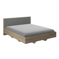 Кровать Копенгаген парящая (Дуб Самдал/Серый графит)