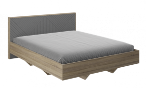 Кровать Копенгаген парящая (Дуб Самдал/Серый графит)