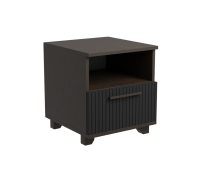 Тумба прикроватная Копенгаген (с ящиком) (Венге/Черный матовый)
