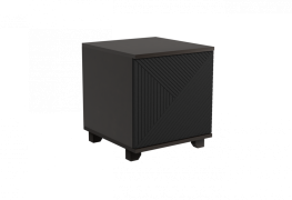 Тумба прикроватная Копенгаген (со створкой) (Венге/Черный матовый)